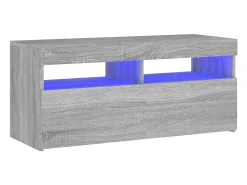 Móvel de TV com luzes LED 90x35x40 cm sonoma PT134291^ Móvel De Tv