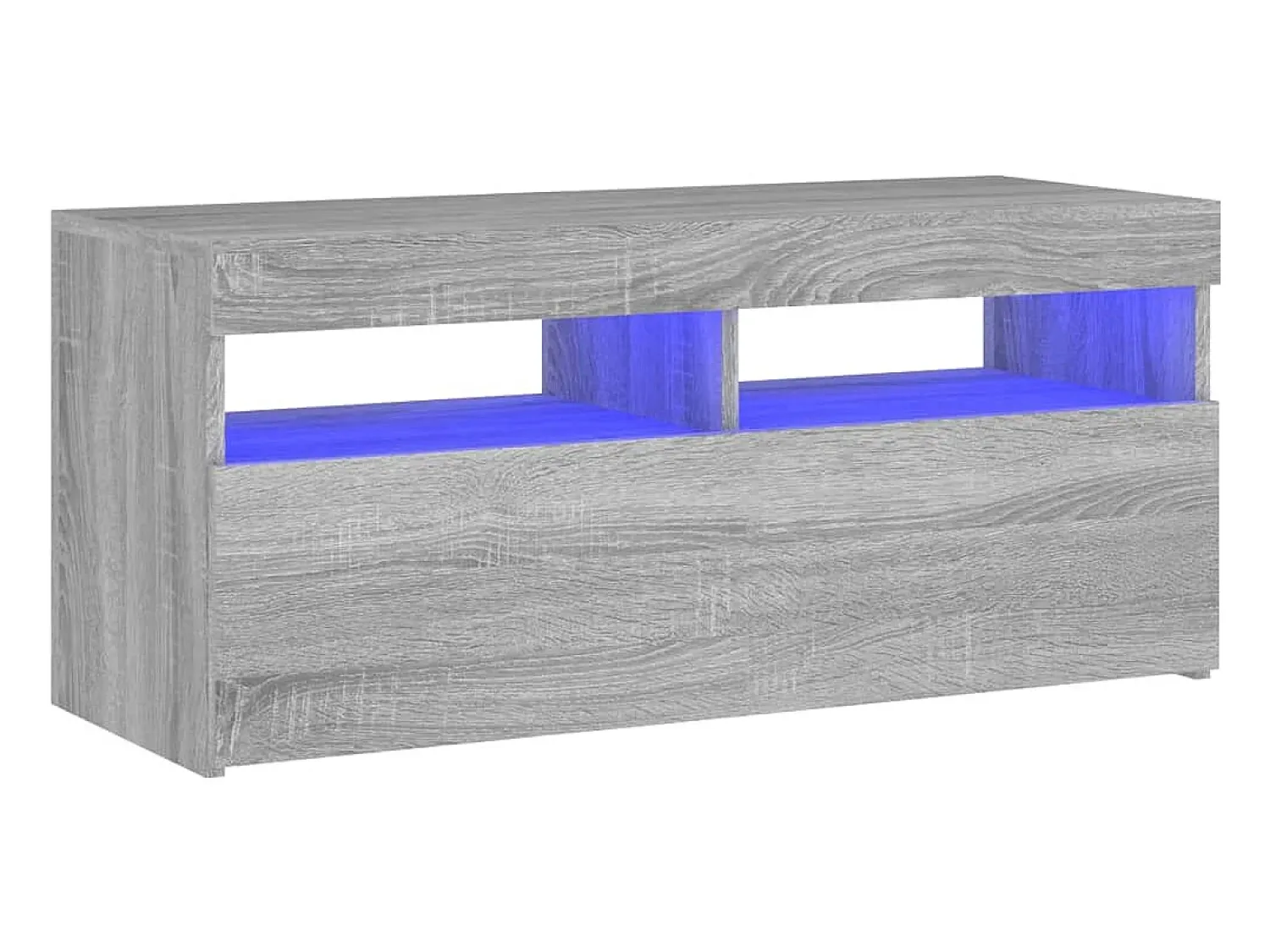 Móvel de TV com luzes LED 90x35x40 cm sonoma PT134291^ Móvel De Tv