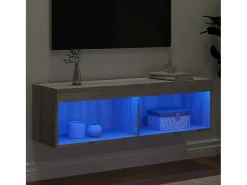 Móvel de TV com luzes LED 100x30x30 cm sonoma PT214263^ Móvel De Tv