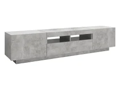 vidaxl Móvel de TV com luzes LED 180x35x40 cm cimento^ Móvel De Tv