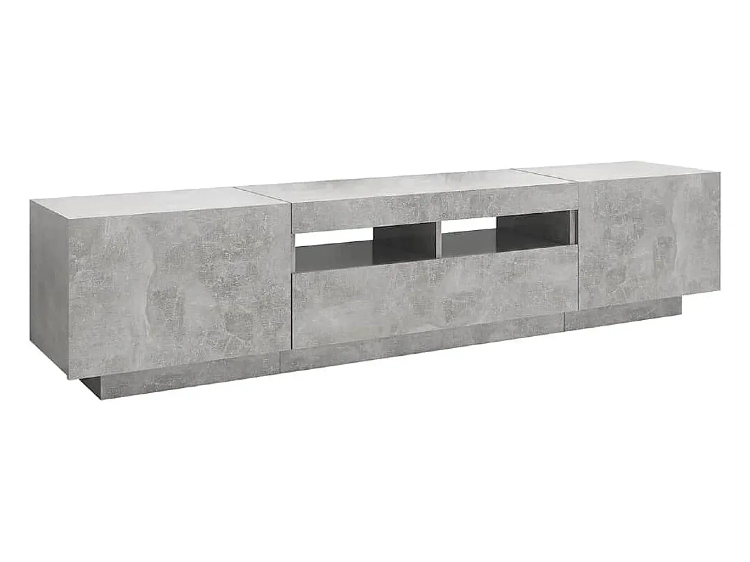vidaxl Móvel de TV com luzes LED 180x35x40 cm cimento^ Móvel De Tv