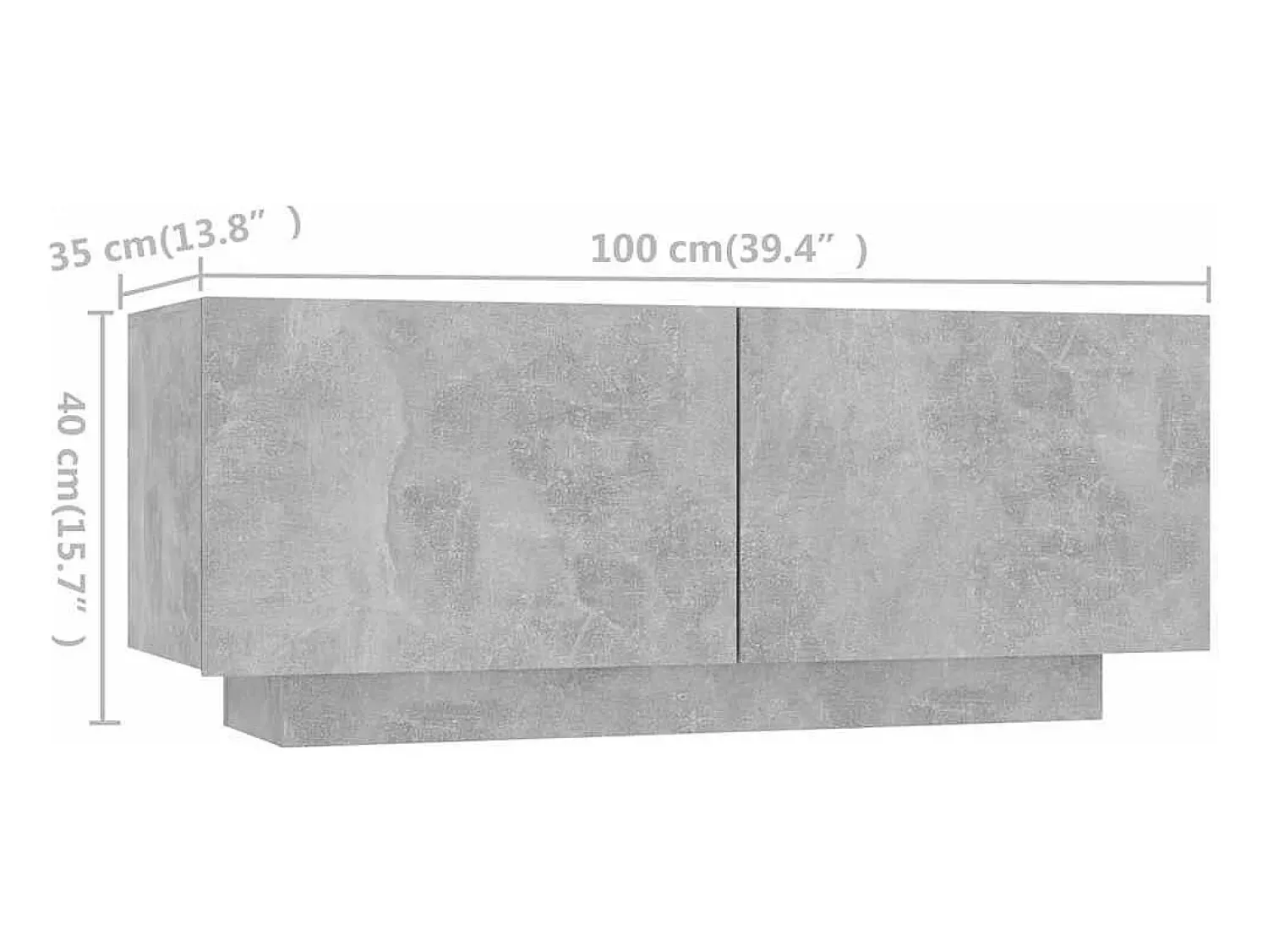 vidaxl Móvel de TV com luzes LED 180x35x40 cm cimento^ Móvel De Tv