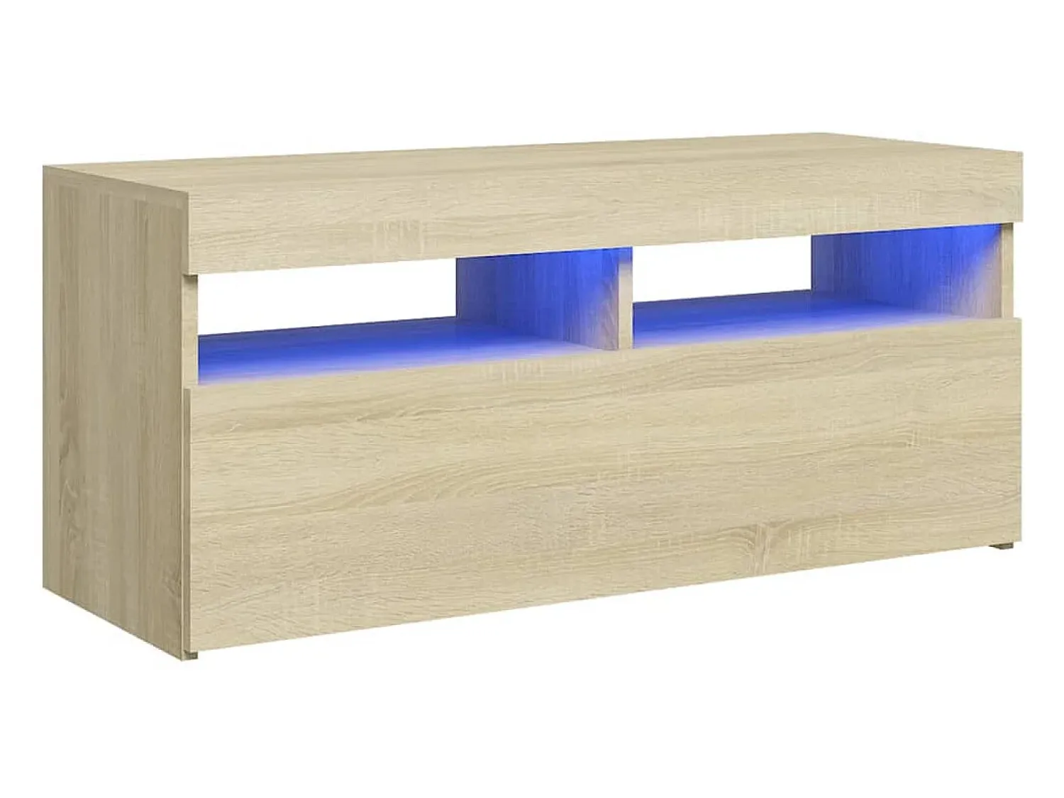 Móvel De Tv* Móvel de TV com luzes LED 90x35x40 cm carvalho sonoma PT721620 Castanho