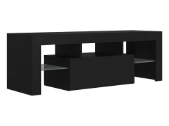 Móvel De Tv* Móvel de TV com luzes LED 120x35x40 cm PT975933 Preto