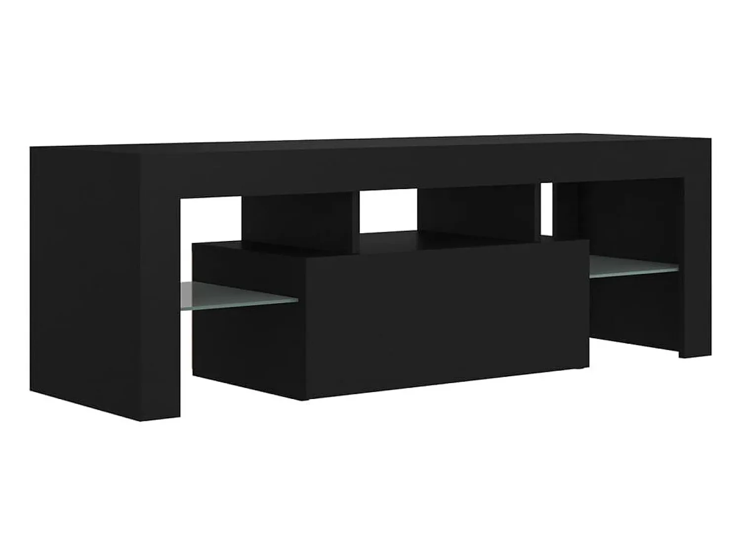 Móvel De Tv* Móvel de TV com luzes LED 120x35x40 cm PT975933 Preto
