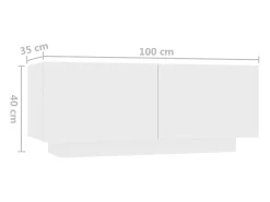 Hot vidaxl Móvel de TV com luzes LED 180x35x40 cm Branco