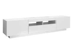 Hot vidaxl Móvel de TV com luzes LED 180x35x40 cm Branco