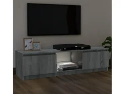 Outlet Móvel de TV com luzes LED 120x30x35,5 cm sonoma PT492800 Cinzento