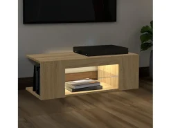 Móvel de TV com luzes LED 90x39x30 cm carvalho sonoma PT850528^ Móvel De Tv