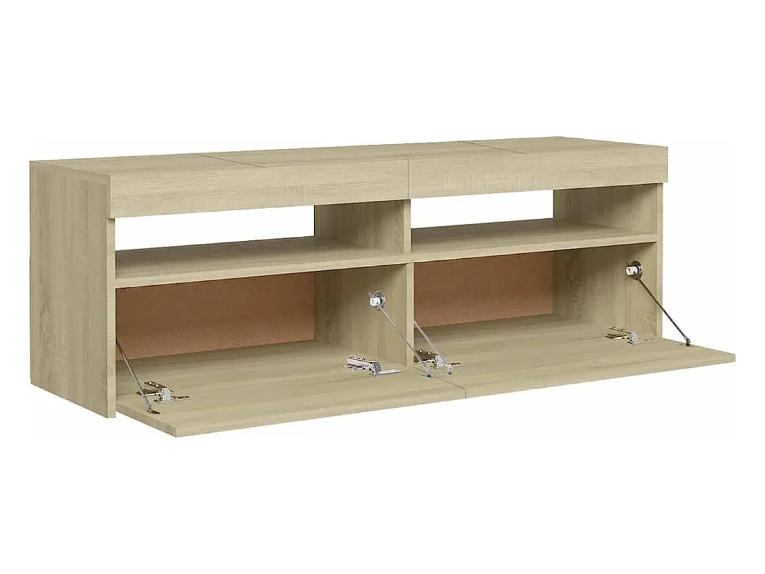 Móvel De Tv|vidaxl Móvel de TV com luzes LED 120x35x40 cm carvalho sonoma Castanho