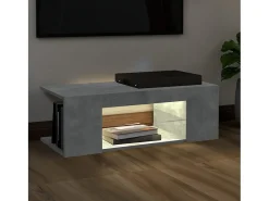 Móvel de TV com luzes LED 90x39x30 cm cimento PT293388^ Móvel De Tv