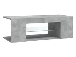 Móvel de TV com luzes LED 90x39x30 cm cimento PT293388^ Móvel De Tv