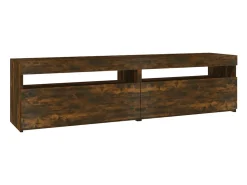Sale Móvel de TV com luzes LED 2 pcs 75x35x40 cm carvalho fumado PT493978 Castanho