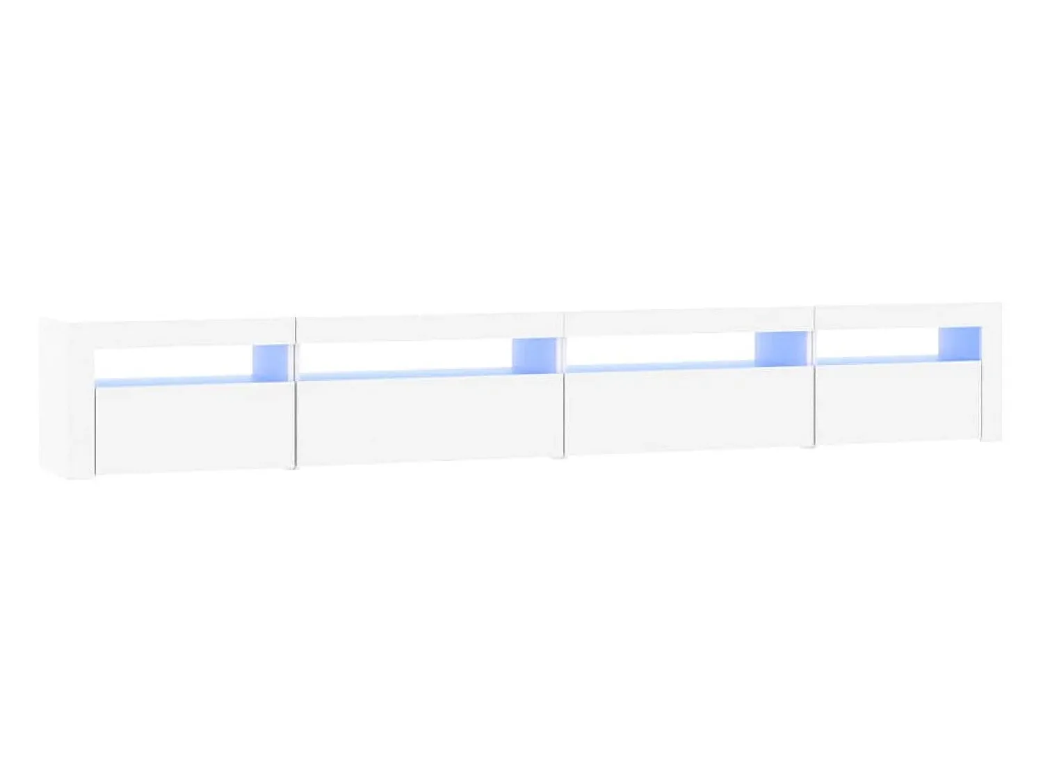 Móvel De Tv* Móvel de TV com luzes LED 270x35x40 cm PT305708 Branco