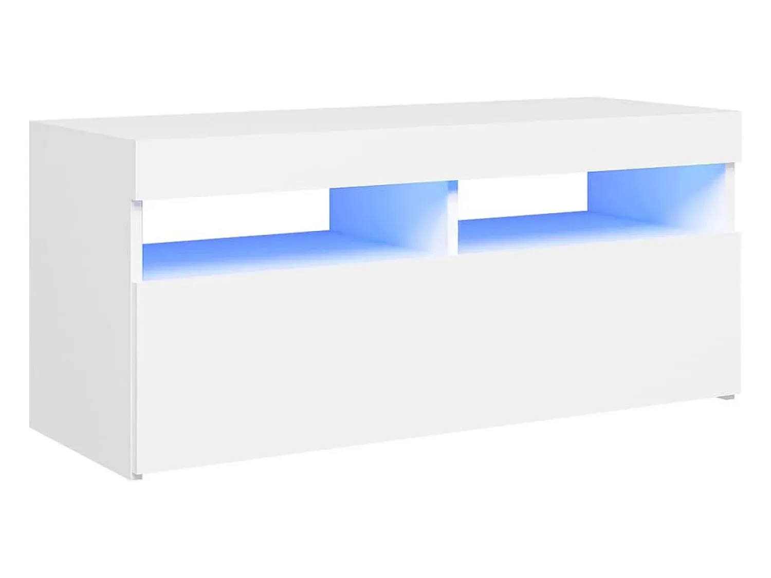 Móvel De Tv* Móvel de TV com luzes LED 90x35x40 cm PT800716 Branco