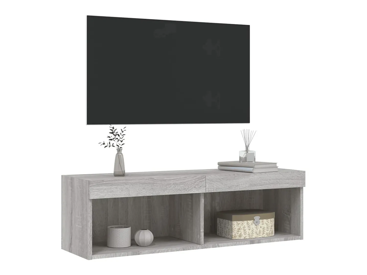 vidaxl Móvel de TV com luzes LED 100x30x30 cm sonoma^ Móvel De Tv