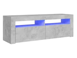 Móvel De Tv| Móvel de TV com luzes LED 120x35x40 cm cimento PT420786 Cinzento