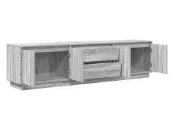 Clearance vidaxl Móvel de TV com luzes LED 193,5x41x50 cm sonoma Cinzento