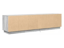 Clearance vidaxl Móvel de TV com luzes LED 193,5x41x50 cm sonoma Cinzento