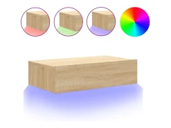Móvel De Tv* Móvel de TV com luzes LED 60x35x15,5 cm carvalho sonoma PT378597 Castanho