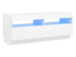 Móvel De Tv* Móvel de TV com luzes LED 100x35x40 cm PT543122 Branco