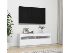 Móvel De Tv* Móvel de TV com luzes LED 100x35x40 cm PT543122 Branco