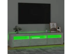 Móvel de TV com luzes LED 180x35x40 cm cinza sonoma PT411354 Cinzento