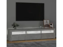 Móvel de TV com luzes LED 180x35x40 cm cinza sonoma PT411354 Cinzento