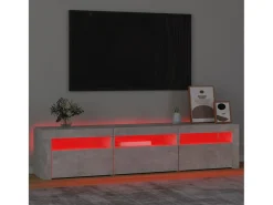 Móvel de TV com luzes LED 180x35x40 cm cinza sonoma PT411354 Cinzento
