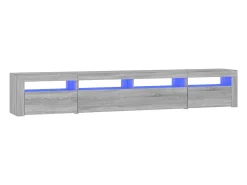 Sale Móvel de TV com luzes LED 240x35x40 cm sonoma cinza PT444999 Cinzento