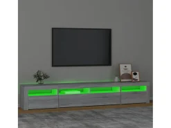Sale Móvel de TV com luzes LED 240x35x40 cm sonoma cinza PT444999 Cinzento