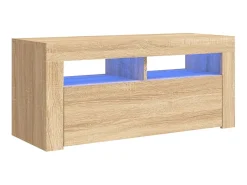 Móvel de TV com luzes LED 90x35x40 cm carvalho sonoma PT517199^ Móvel De Tv