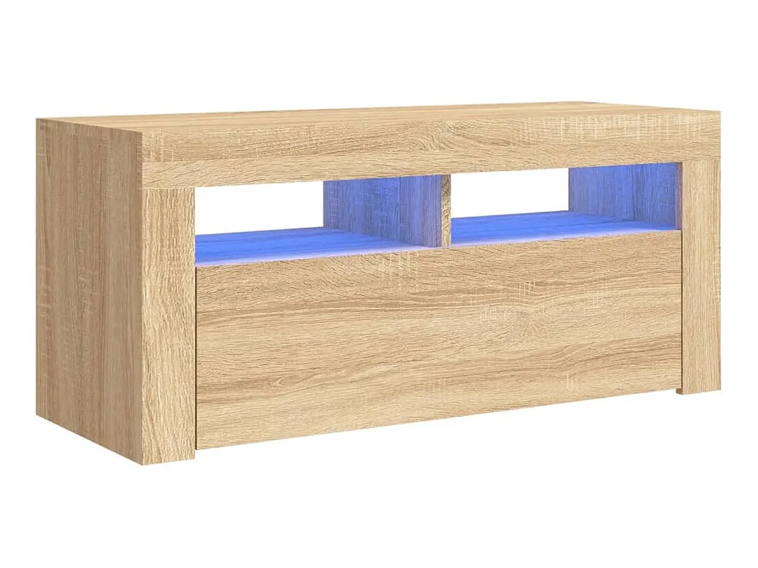 Móvel de TV com luzes LED 90x35x40 cm carvalho sonoma PT517199^ Móvel De Tv