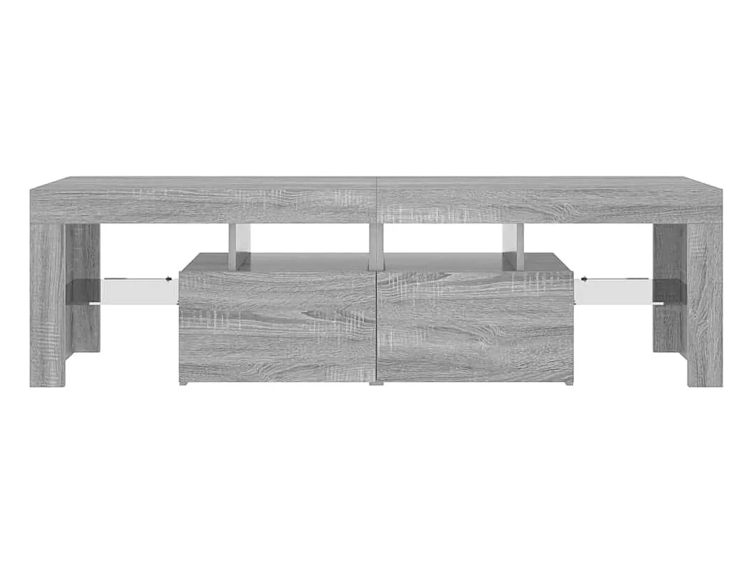 Móvel De Tv*vidaxl Móvel de TV com luzes LED 140x36,5x40 cm sonoma Cinzento