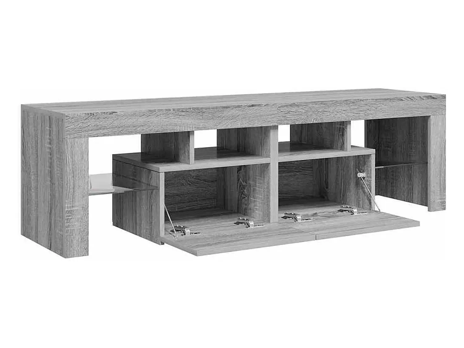 Móvel De Tv*vidaxl Móvel de TV com luzes LED 140x36,5x40 cm sonoma Cinzento