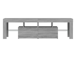 Móvel De Tv*vidaxl Móvel de TV com luzes LED 140x36,5x40 cm sonoma Cinzento