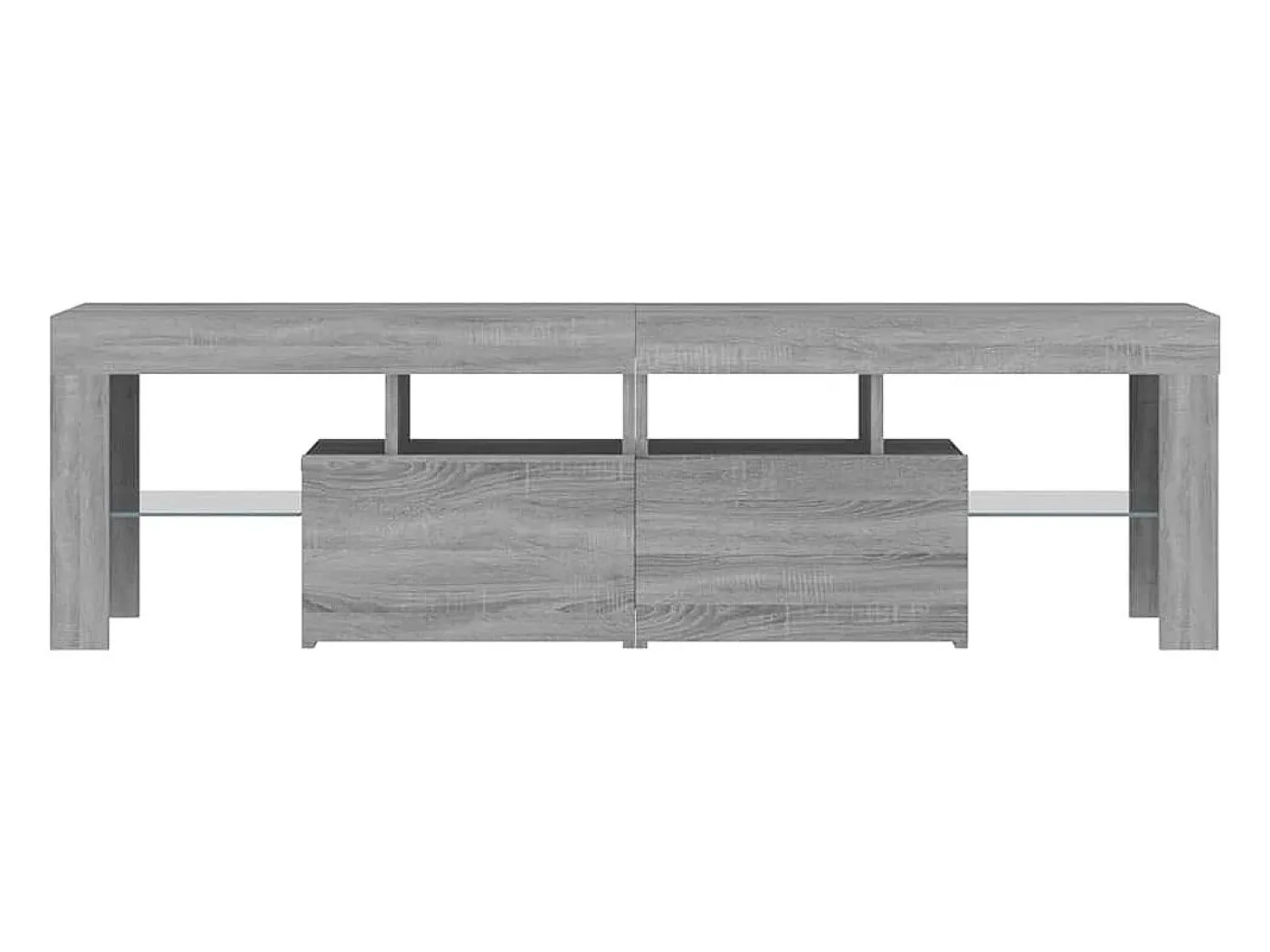 Móvel De Tv*vidaxl Móvel de TV com luzes LED 140x36,5x40 cm sonoma Cinzento