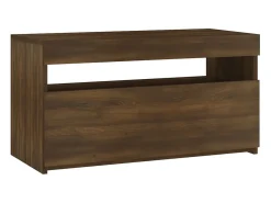 Móvel de TV com luzes LED 75x35x40 cm carvalho PT446528^ Móvel De Tv