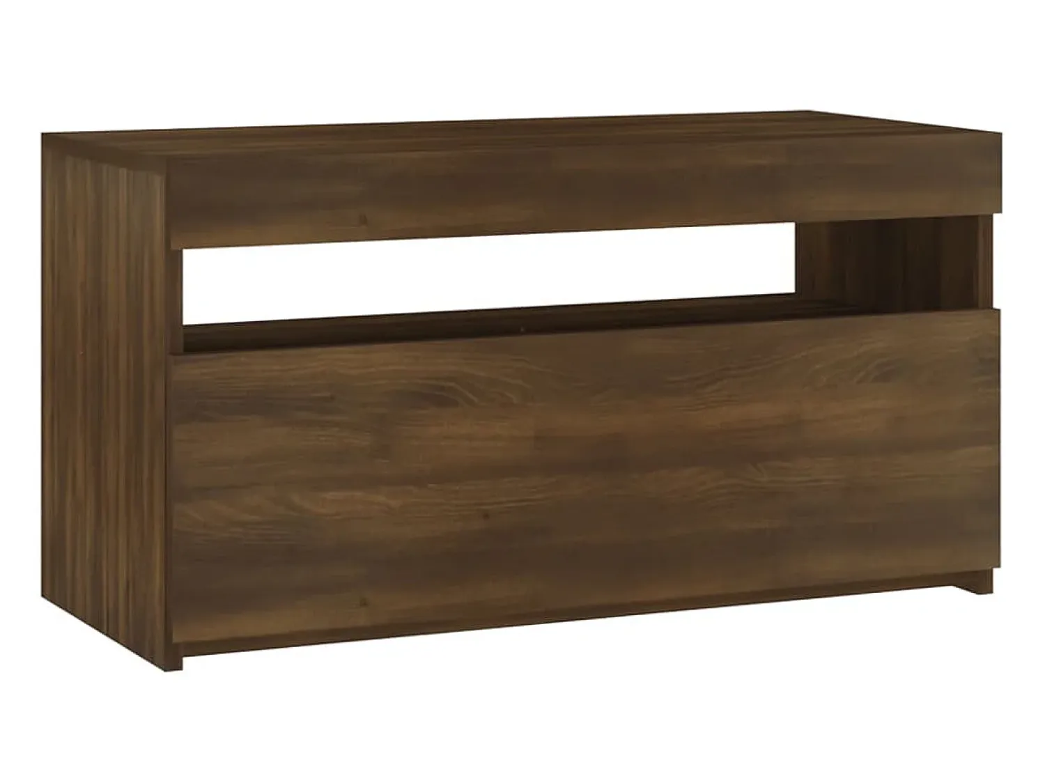 Móvel de TV com luzes LED 75x35x40 cm carvalho PT446528^ Móvel De Tv