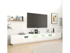 Hot Móvel de TV com luzes LED 300x35x40 cm PT716737 Branco