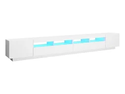 Hot Móvel de TV com luzes LED 300x35x40 cm PT716737 Branco