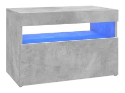 Móvel De Tv| Móvel de TV com luzes LED 60x35x40 cm cimento PT912065 Cinzento