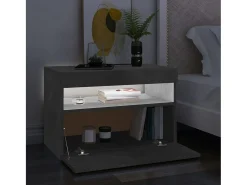 Móvel De Tv| Móvel de TV com luzes LED 60x35x40 cm cimento PT912065 Cinzento