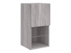 vidaxl Móvel de TV com luzes LED 30,5x30x60 cm sonoma^ Móvel De Tv