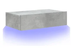 Móvel De Tv|vidaxl Móvel de TV com luzes LED 60x35x15,5 cm cinzento cimento Multicor
