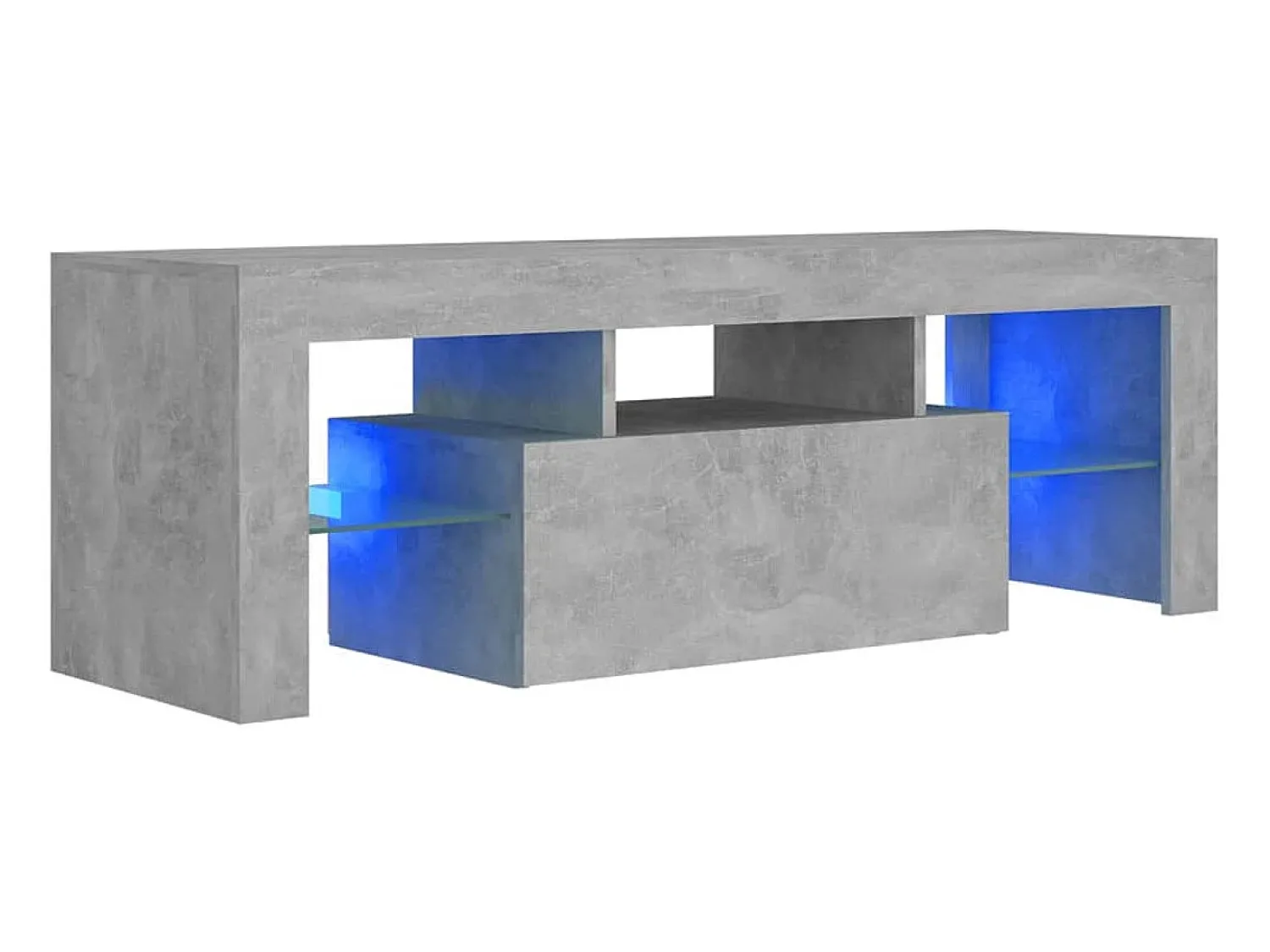 Móvel De Tv| Móvel de TV com luzes LED 120x35x40 cm cimento PT299560 Cinzento
