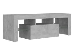 Móvel De Tv| Móvel de TV com luzes LED 120x35x40 cm cimento PT299560 Cinzento