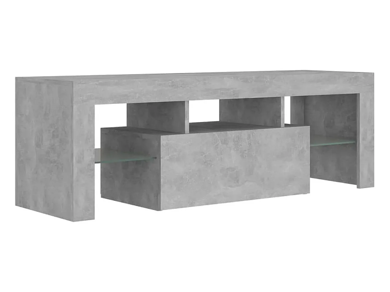 Móvel De Tv| Móvel de TV com luzes LED 120x35x40 cm cimento PT299560 Cinzento