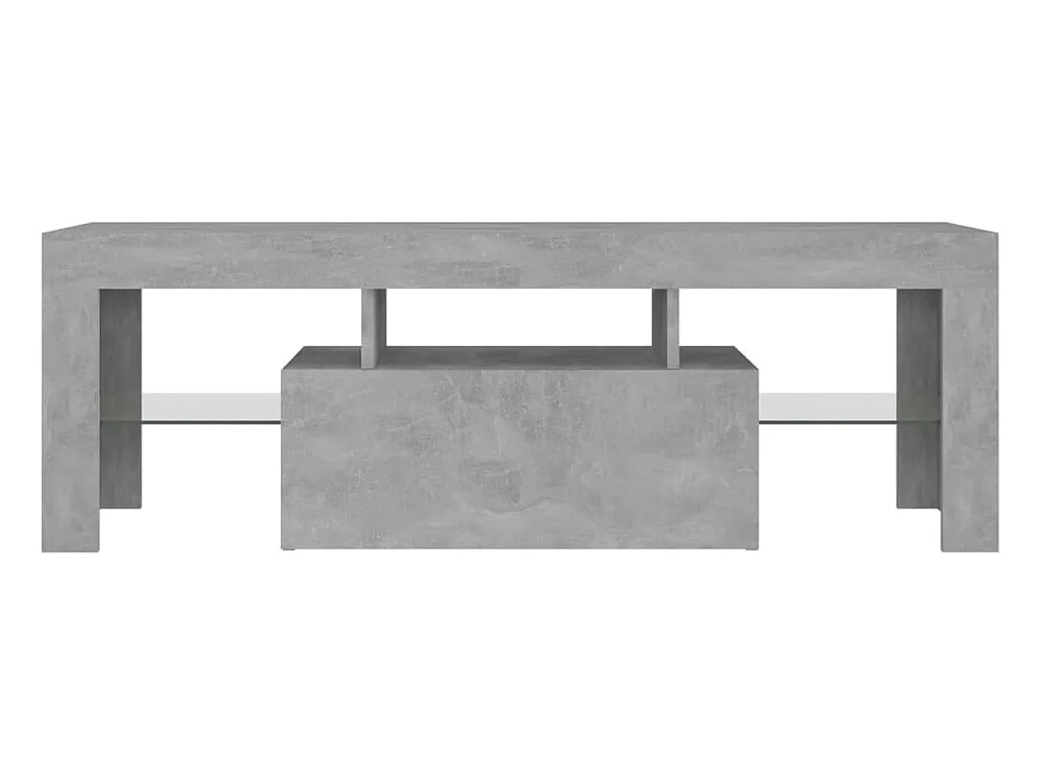 Móvel De Tv| Móvel de TV com luzes LED 120x35x40 cm cimento PT299560 Cinzento