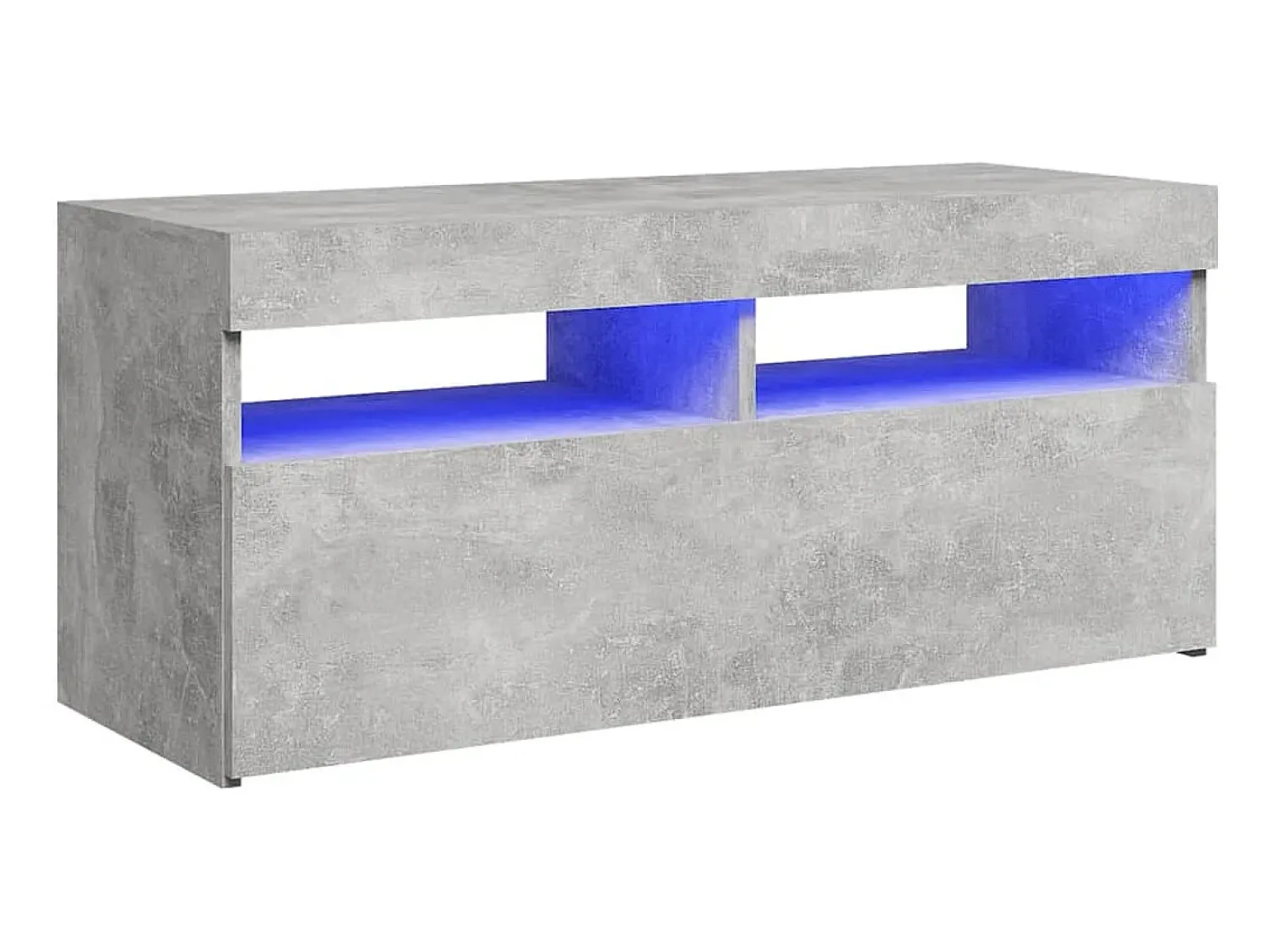 Móvel De Tv| Móvel de TV com luzes LED 90x35x40 cm cimento PT228386 Cinzento